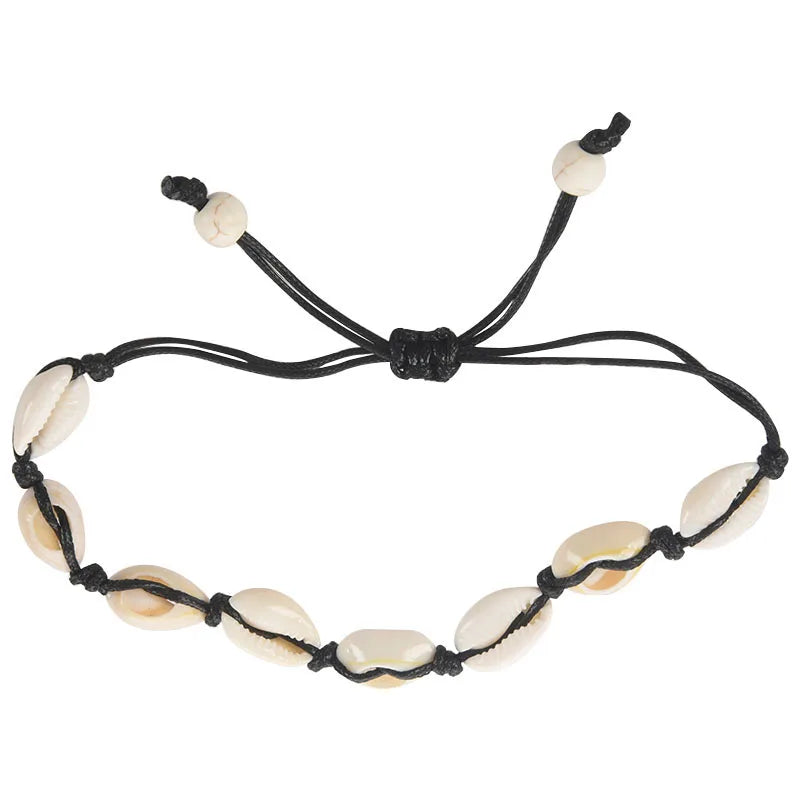 Bracelets cheville coquillage plage été pieds nus jambes accessoires Femme
