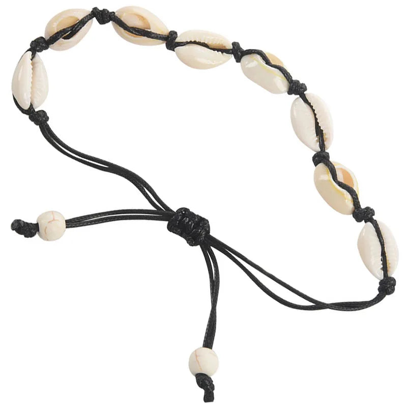 Bracelets cheville coquillage plage été pieds nus jambes accessoires Femme