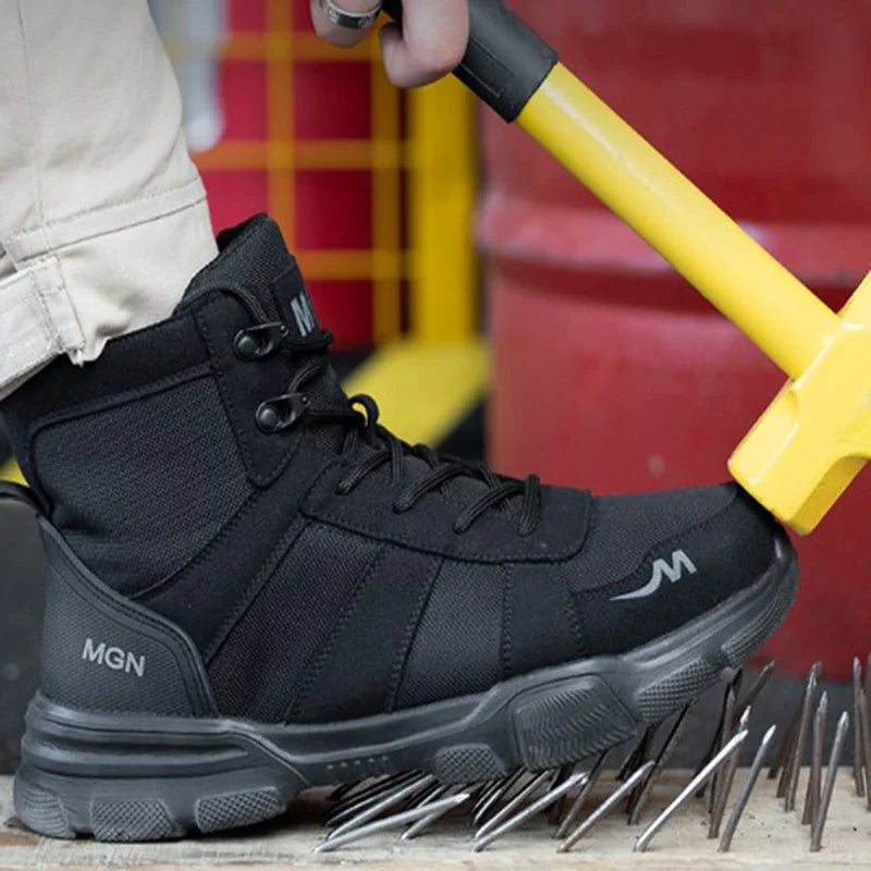 Chaussures de sécurité hommes et femmes, bottes de travail résistantes aux chocs