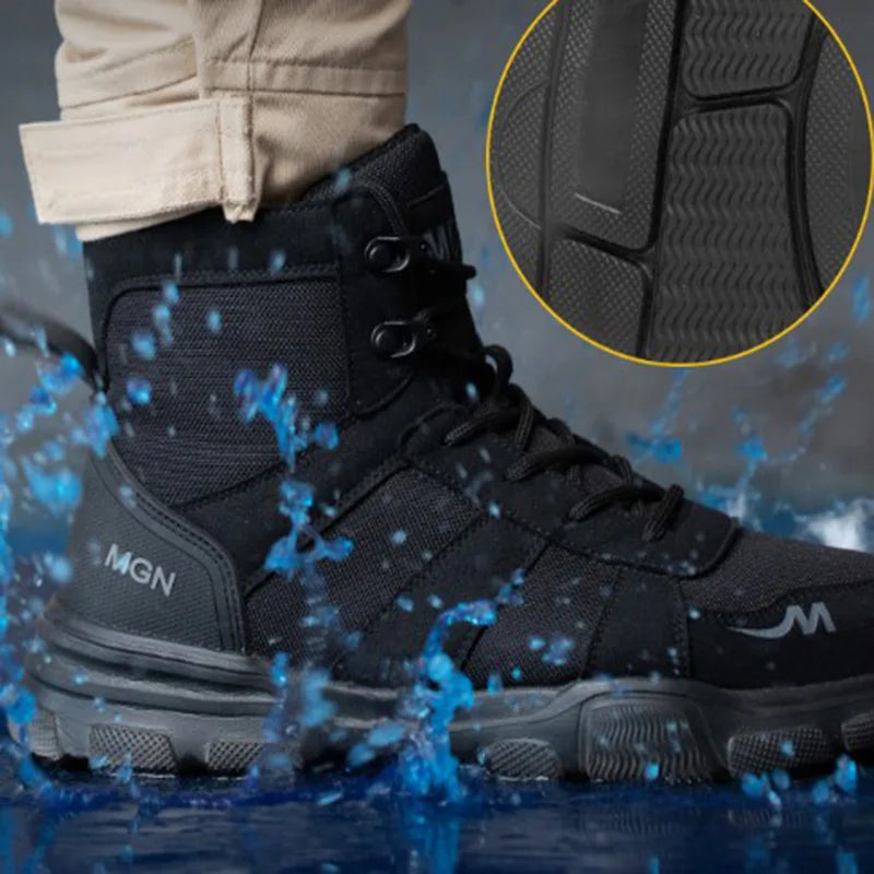 Chaussures de sécurité hommes et femmes, bottes de travail résistantes aux chocs