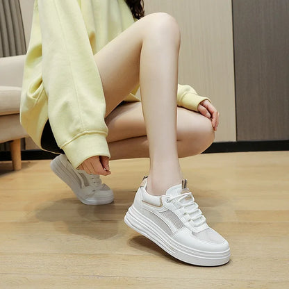 Chaussures de tennis en maille respirante pour femmes, baskets d'extérieur décontractées