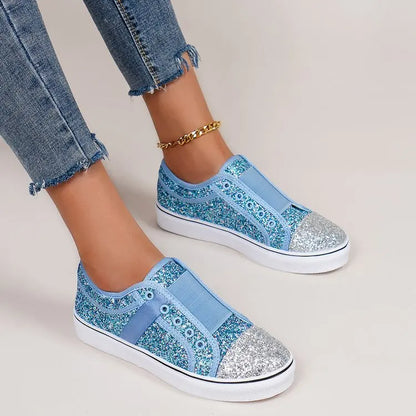 Chaussures en toile Bling pour femmes, design colombien tendance