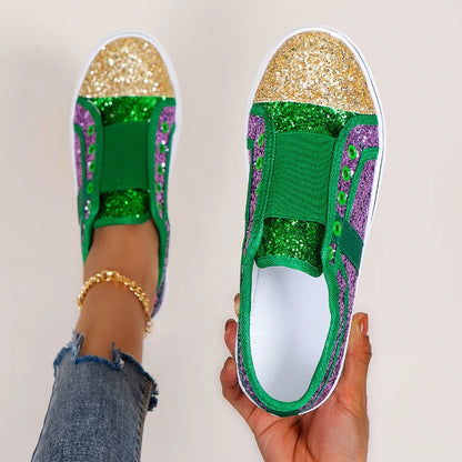 Chaussures en toile Bling pour femmes, design colombien tendance