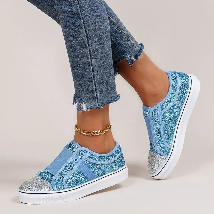 Chaussures en toile Bling pour femmes, design colombien tendance