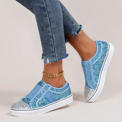 Chaussures en toile Bling pour femmes, design colombien tendance