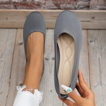 Mocassins plats tricotés - Grandes Tailles 42 - Style Parker