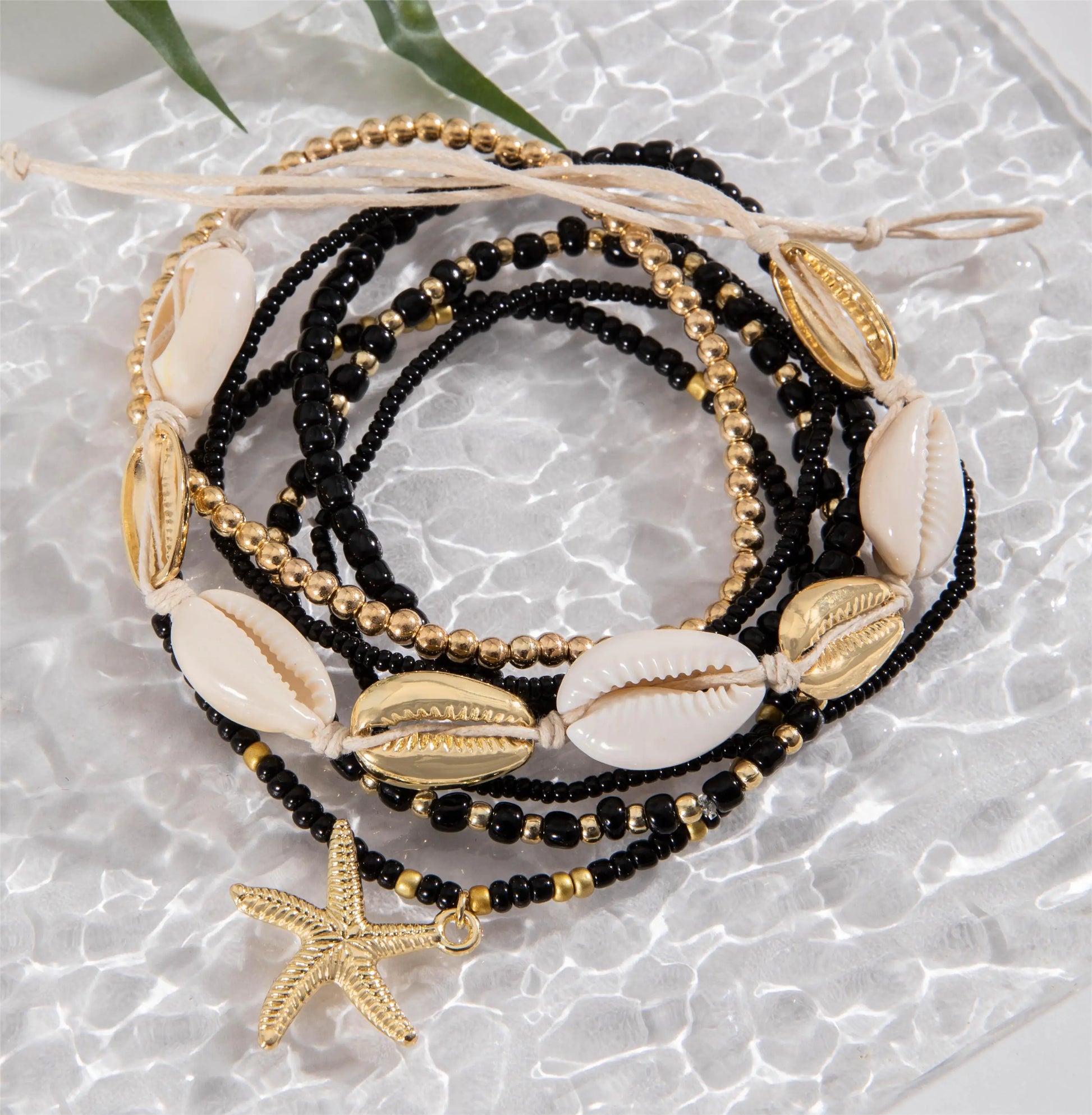 Ensemble bracelets cheville coquillage plage étoile mer bijoux fête
