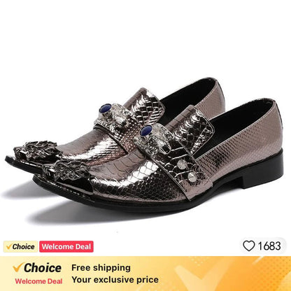 Chaussures de designer pour hommes - Patchwork Crystal Métal!