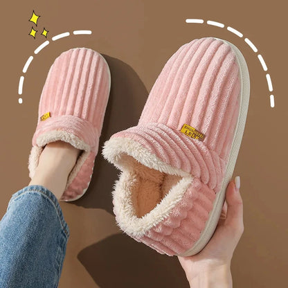 Pantoufles d'Hiver en Fourrure pour Maison, Confortables et Chaudes