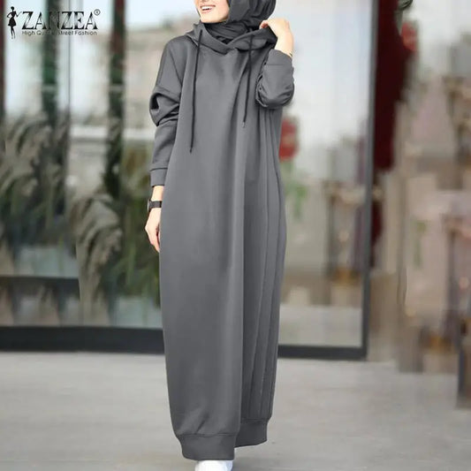 Robe Longue et Hijab Complet pour Femme