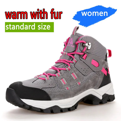 Chaussures de randonnée d'hiver pour hommes et femmes - Baskets chaudes pour Sports de plein air