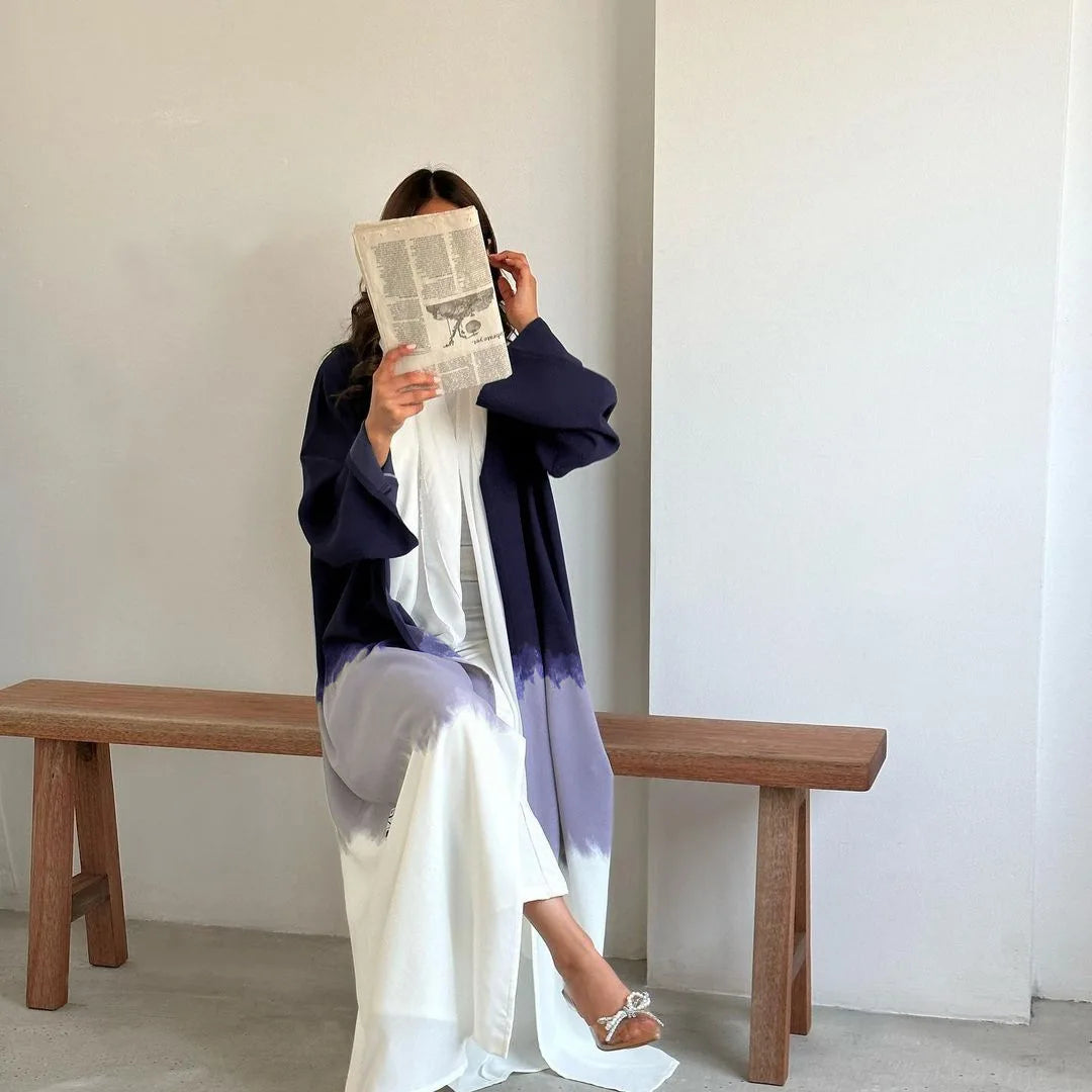 Jellabiya-Cape solide et décontractée pour Ramadan, cardigan européen et américain, vêtements turcs