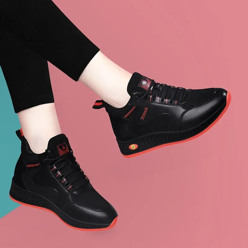 Baskets à plateforme respirante pour femmes, style décontracté et tendance