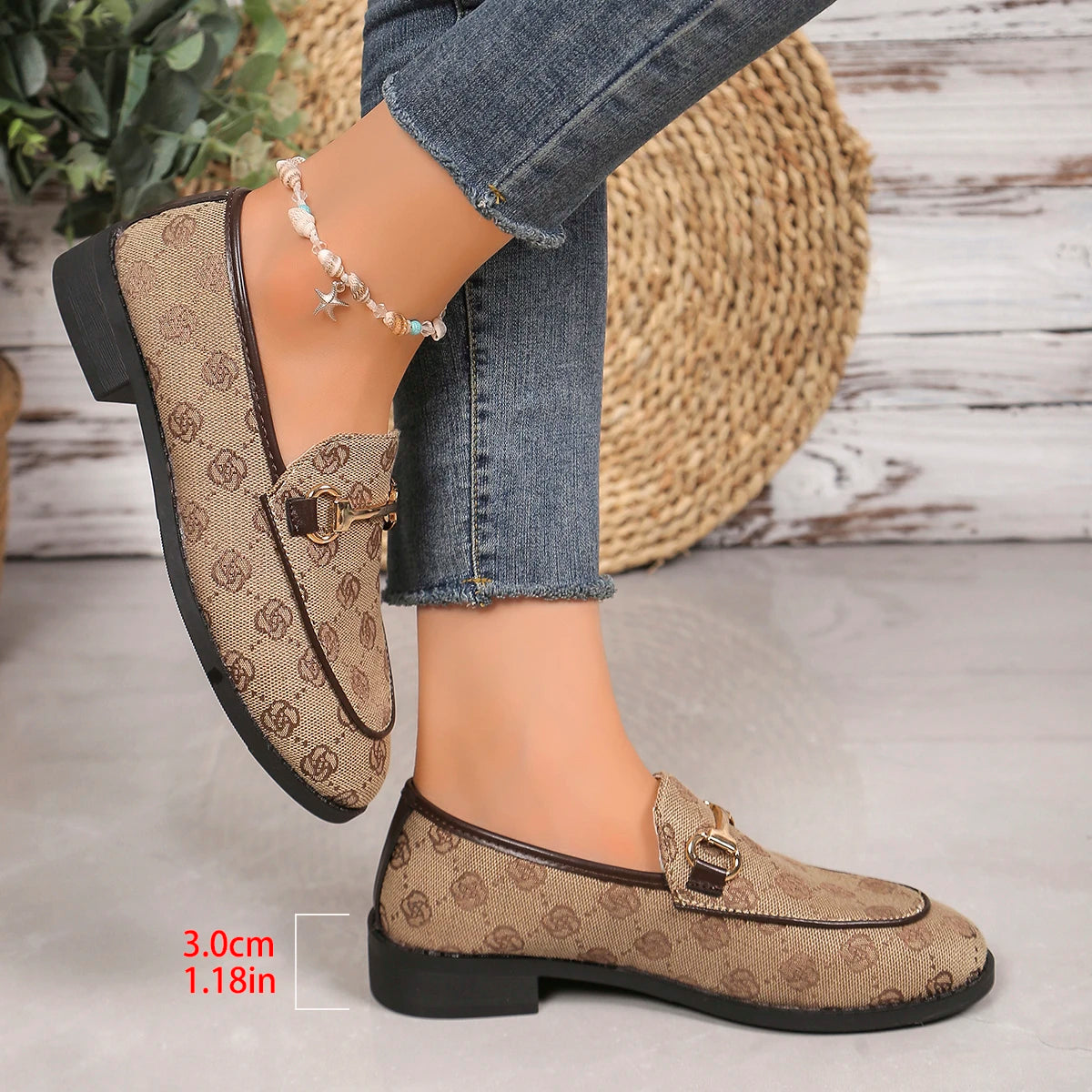 Mocassins à plateforme confortables pour femmes, tendance printemps-automne 2024