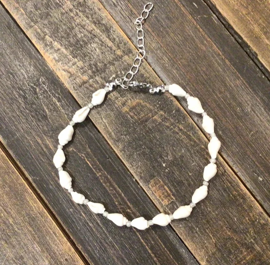 Bracelet de cheville perles bois femme - Design naturel et authentique