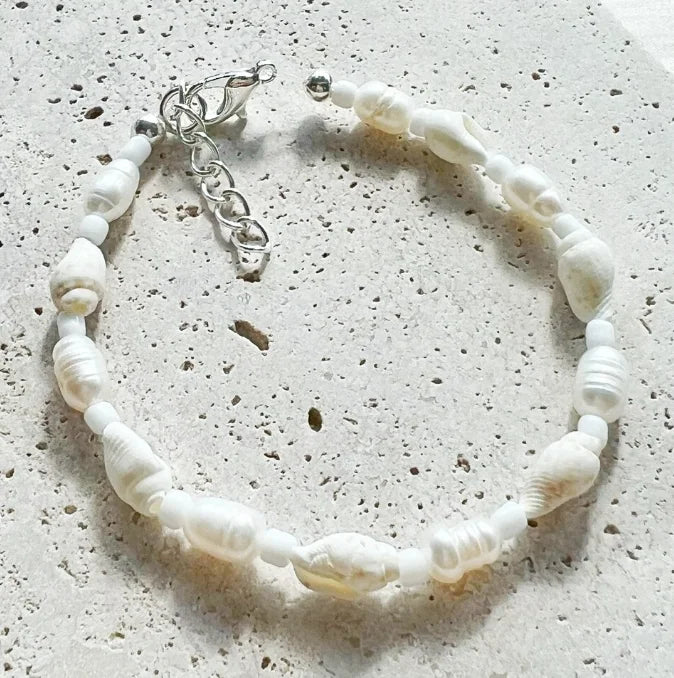 Bracelet de cheville perles bois femme - Design naturel et authentique