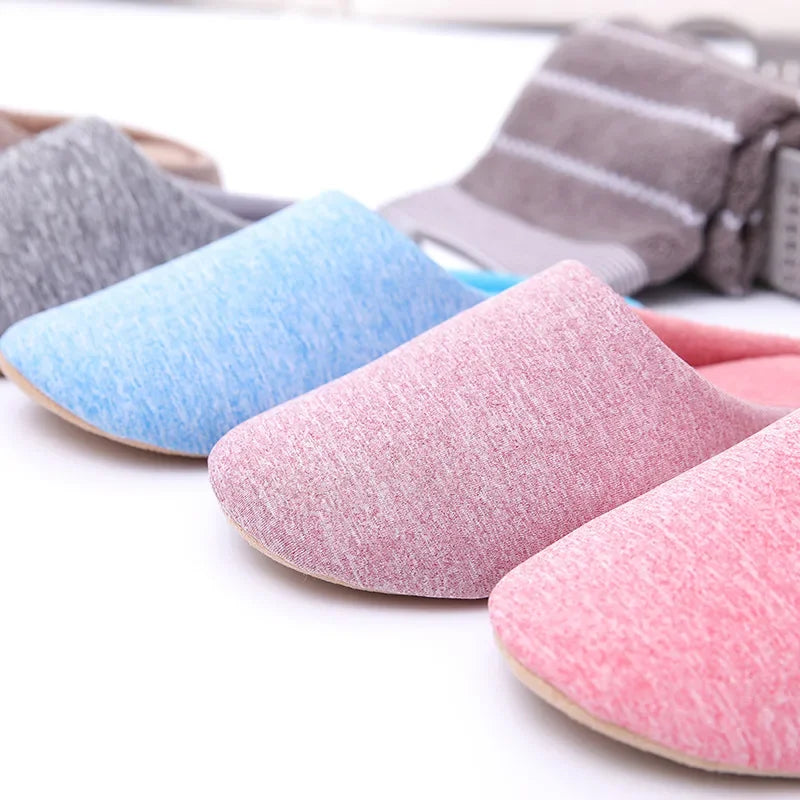 Pantoufles coton doux confortables pour couples en style japonais