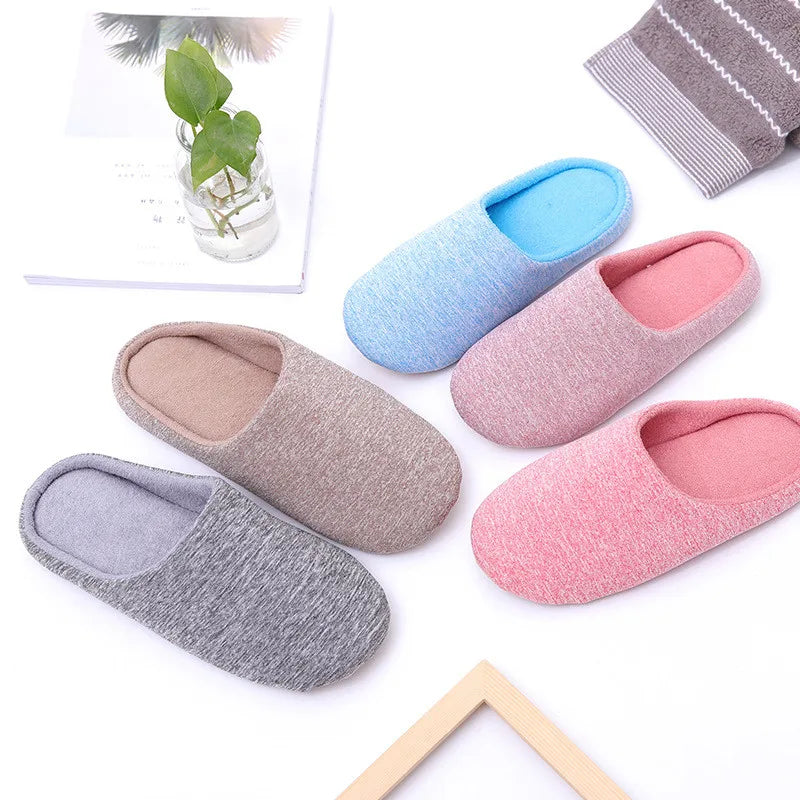 Pantoufles coton doux confortables pour couples en style japonais