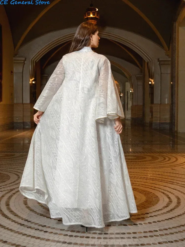 Robe de soirée marocaine pour femmes musulmanes - Abaya en maille