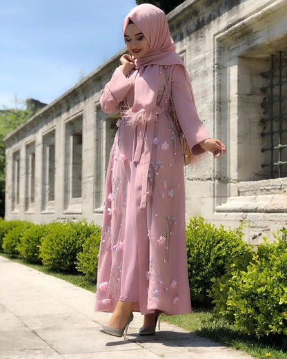 Robe musulmane brodée pour femmes - Style Arabe et Turquie