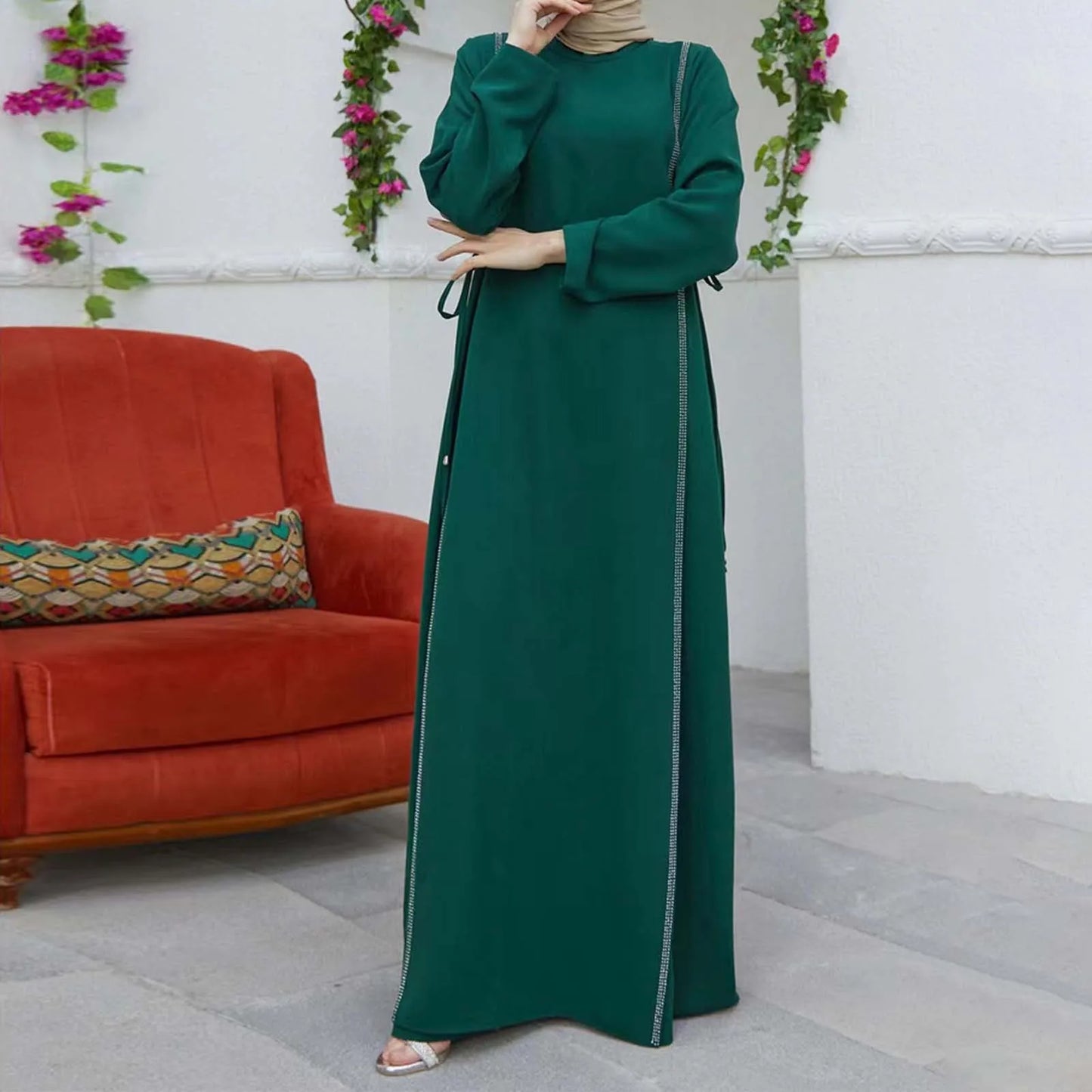 Robe caftan luxe élégante Abaya Ramadan Arabie Saoudite