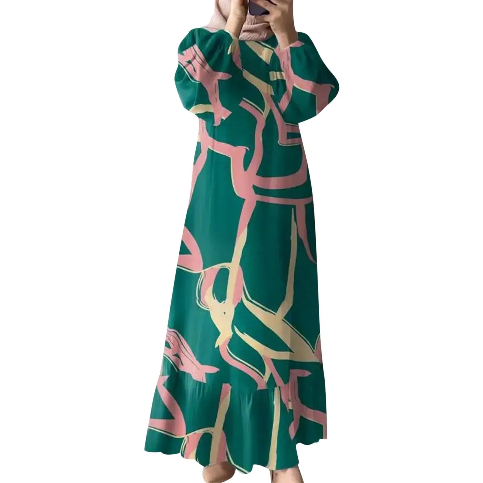 Robe musulmane à manches longues pour femmes - Abaya, Kebaya, Damen - Modeste et élégante