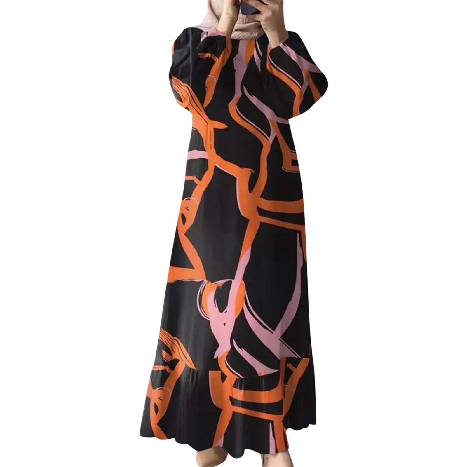 Robe musulmane à manches longues pour femmes - Abaya, Kebaya, Damen - Modeste et élégante