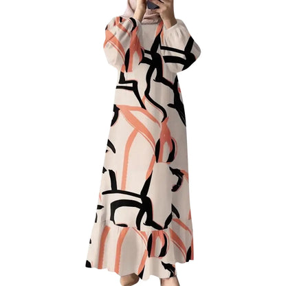Robe musulmane à manches longues pour femmes - Abaya, Kebaya, Damen - Modeste et élégante