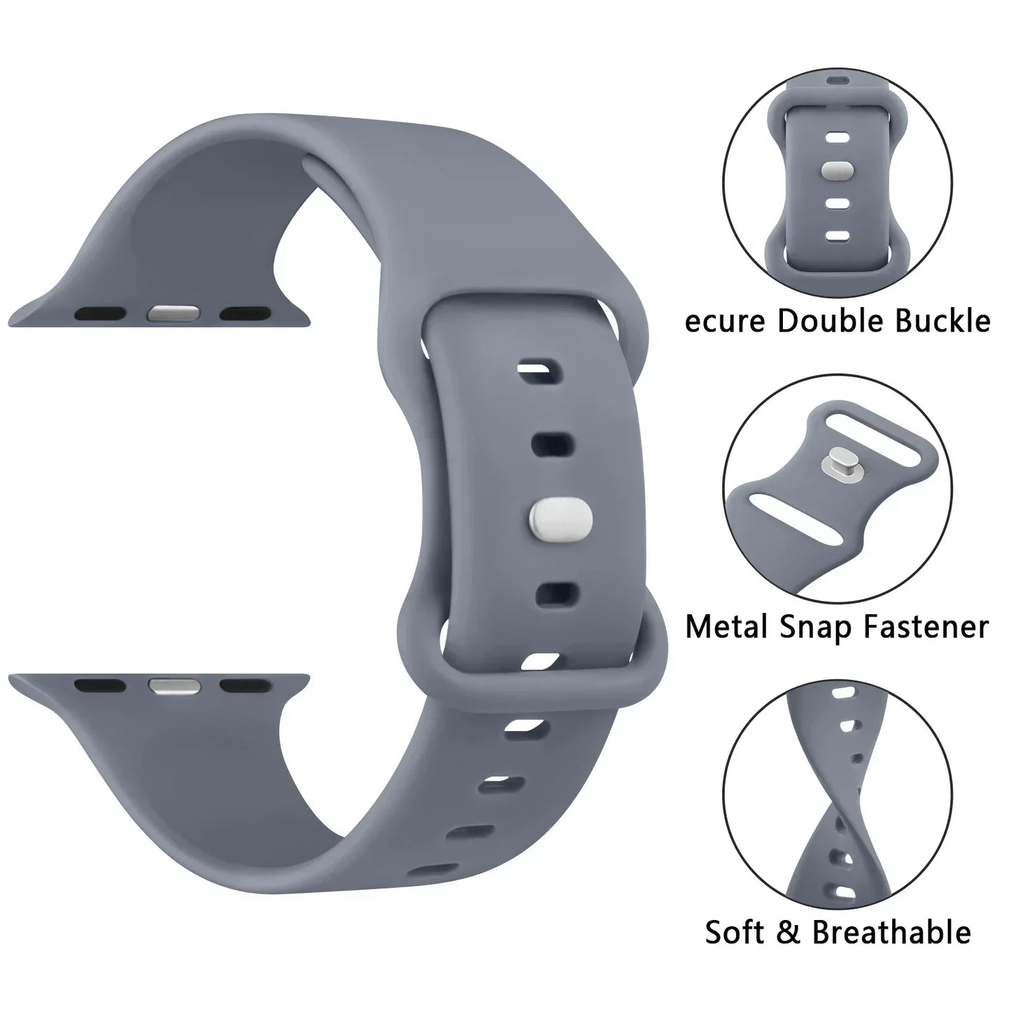 Bracelet en Silicone Souple pour Apple Watch - Confort et Style Inégalés