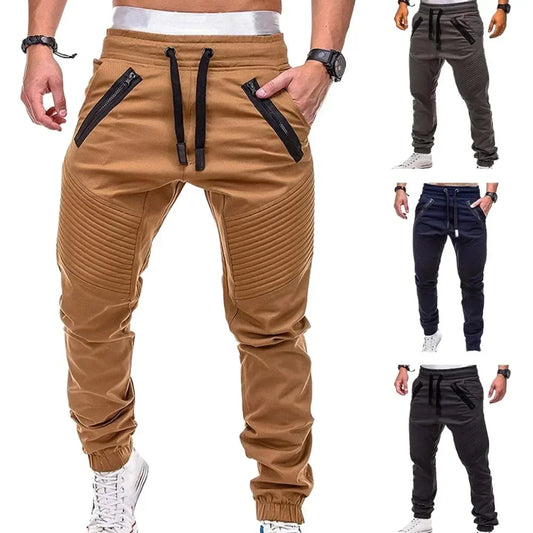 Pantalon Cargo de sport pour Homme : Confort Classique, Taille Élastique et Multipoches.