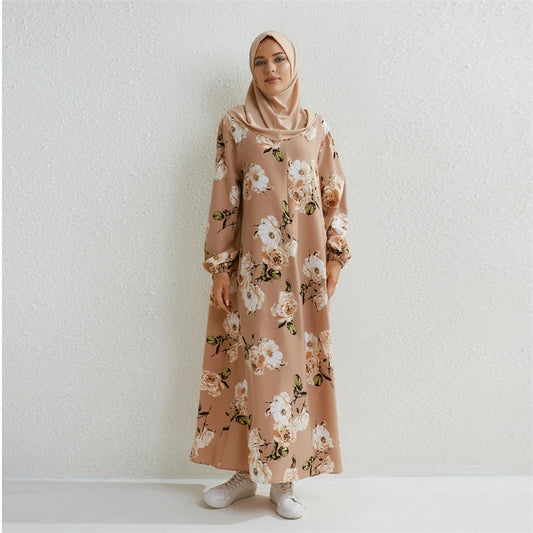 Robe Maxi Décontractée à Imprimé Floral pour Femmes