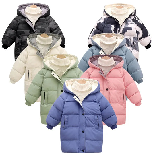 Manteau Duvet Enfant à Manches Longues - Parfait pour l'Hiver et l'Automne