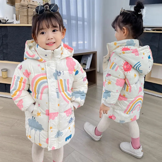 Nouvelle Doudoune Enfants avec Capuche - Manteau d'Hiver pour Filles et Garçons