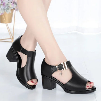 Sandales à Talons Hauts Confortables Femme Été 2024