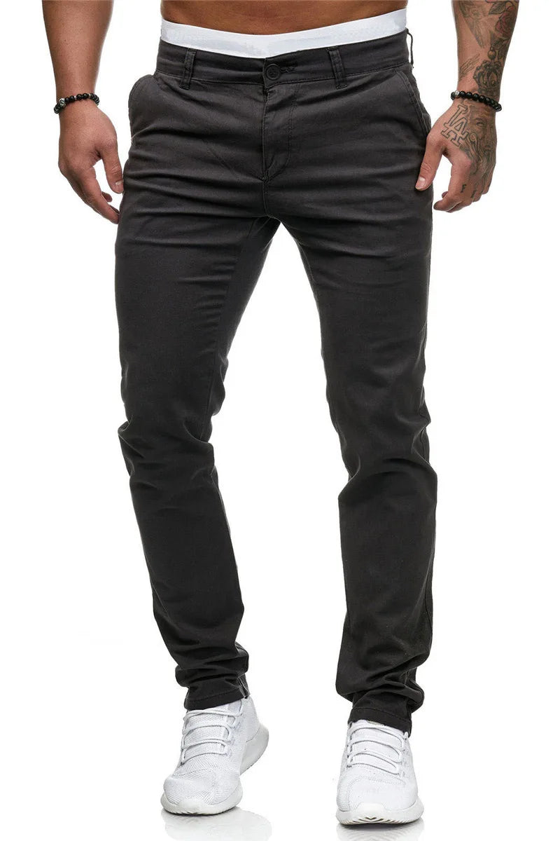 Pantalon Homme Automnal en Coton