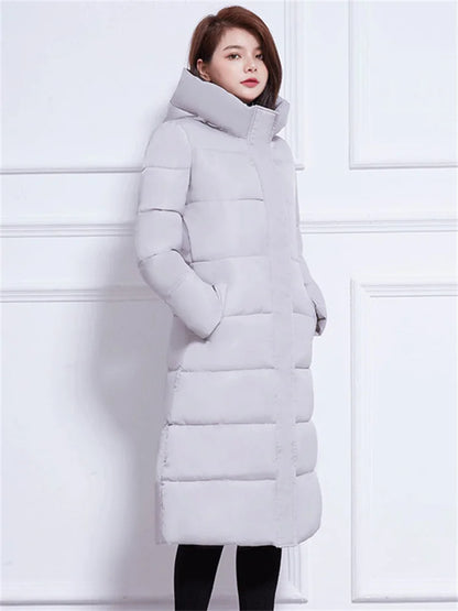 Manteau en Coton pour Femmes - Parka Longue au-Dessus du Genou