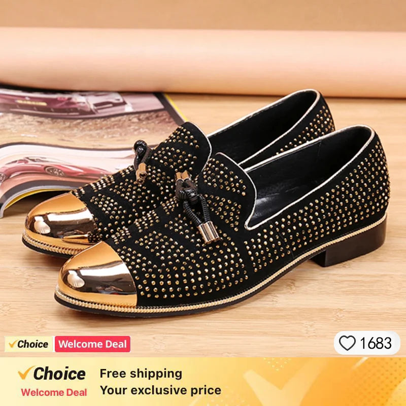 Chaussures en cuir de vache personnalisées pour affaires et soirées glamours