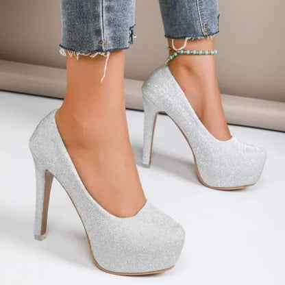 Chaussures de mariage élégantes à paillettes pour femmes