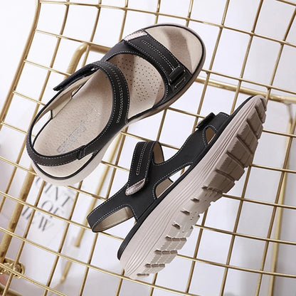 Sandales en cuir PU pour femmes, style plage et confortable