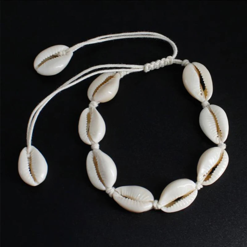 Bracelet de cheville coquillage femme: Bijoux plage vintage