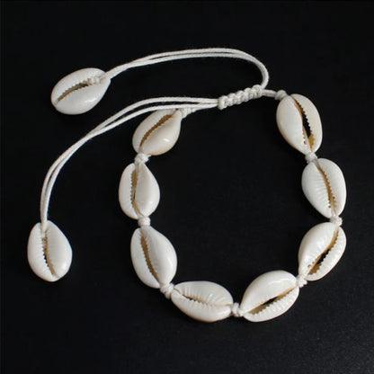 Bracelet de cheville coquillage femme: Bijoux plage vintage