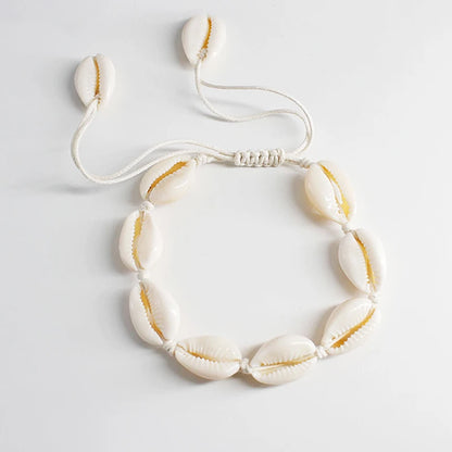 Bracelet de cheville coquillage femme: Bijoux plage vintage