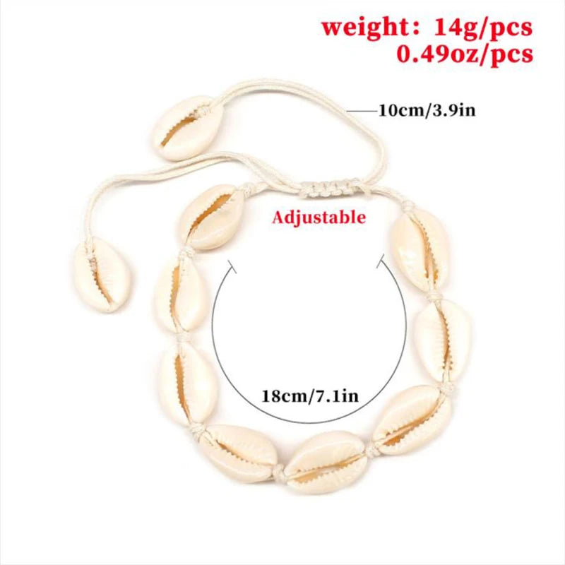 Bracelet de cheville coquillage femme: Bijoux plage vintage