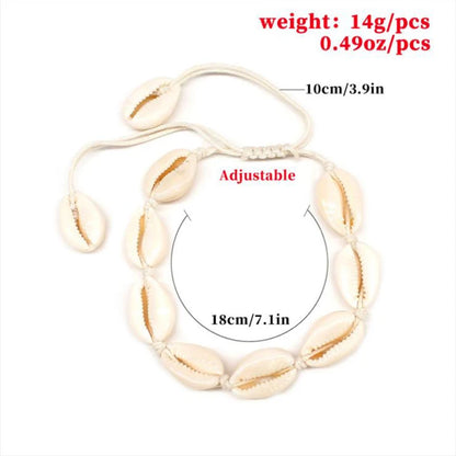 Bracelet de cheville coquillage femme: Bijoux plage vintage