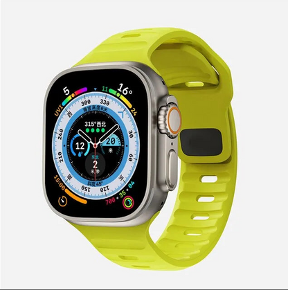 Bracelet en Silicone Souple pour Apple Watch Ultra - Compatible avec les Séries 8, 7, 6, 5 de Apple Watch