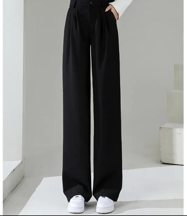 Pantalon Large à Taille Haute pour Femmes